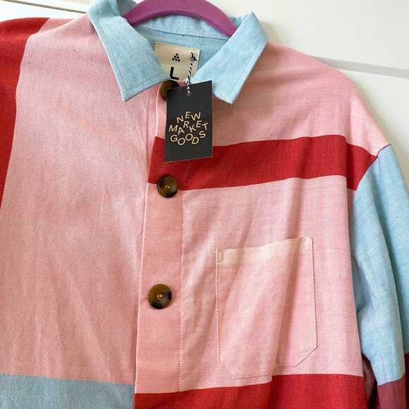 New Market Goods Rasmi Chore Jacket - Size LARGE - Slow Fashion Canvas Shacket - Picture 4 of 12